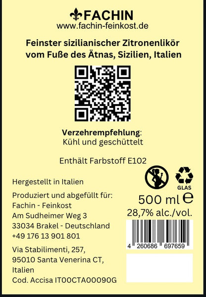 Steffi´s Limoncello - 500ml - Nach dem original Familien Rezept!